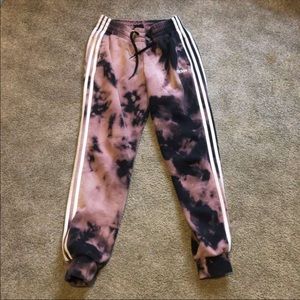 The dye adidas sweatpants